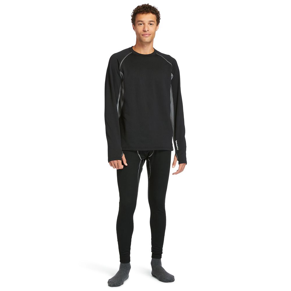 Camisetas Timberland Hombre Pro® Skim Coat Thermal Base Layer Negras - Chile SLP-746389